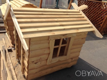 Будиночок деревяний для дітей . Розмір : 1,5х1,5х1,5 м . 
Наша адреса : Черкась. . фото 1